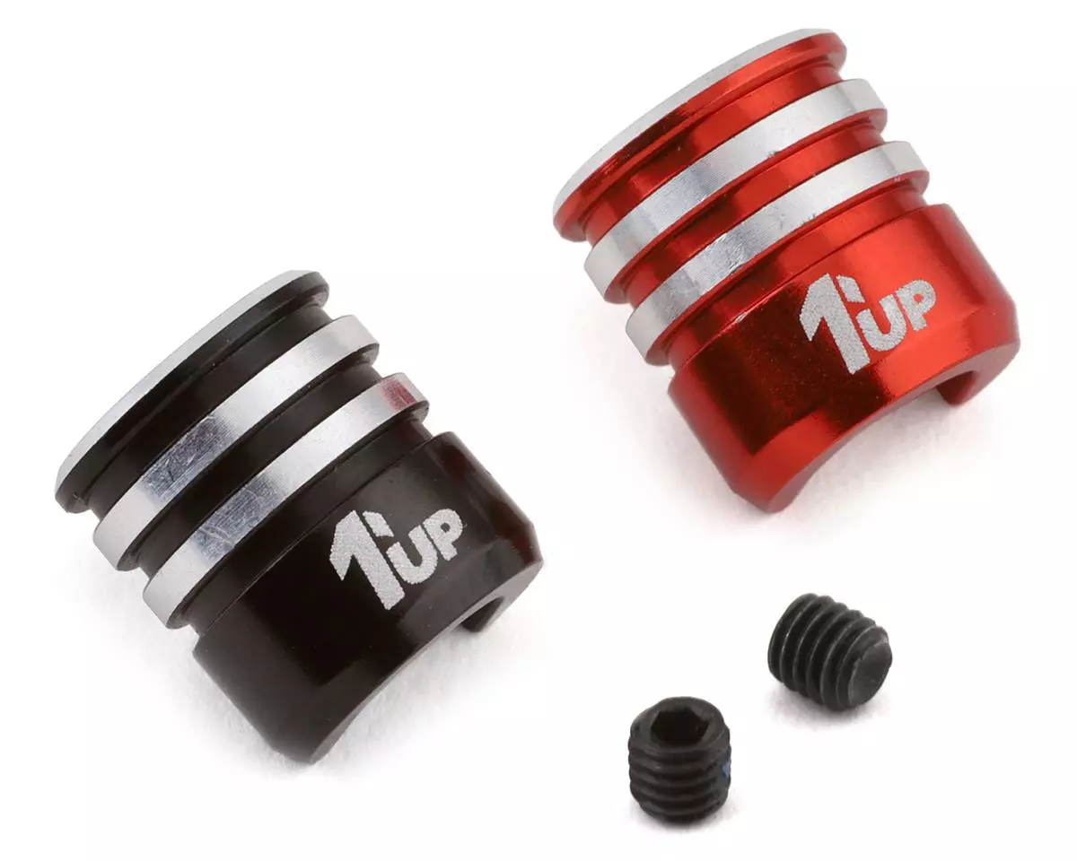 1UP Racing Heatsink Bullet Plug Grips (Black/Red) (Fits LowPro Bullet Plugs) 1 1UP Racing Heatsink Bullet Plug Grips (Black/Red) (Fits LowPro Bullet Plugs)