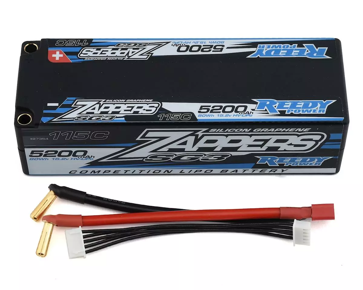 Reedy Zappers SG3 4S Hard Case LiPo 115C LiHV Battery (15.2V/5200mAh) w/5mm Bullets 1 Reedy Zappers SG3 4S Hard Case LiPo 115C LiHV Battery (15.2V/5200mAh) w/5mm Bullets