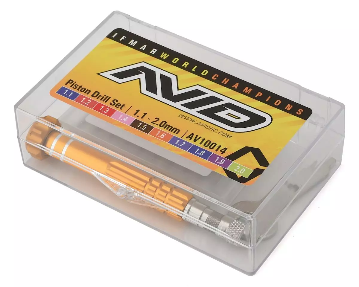 Avid RC Metric Shock Piston Drill Set (10) (1.1-2.0mm) 2 Avid RC Metric Shock Piston Drill Set (10) (1.1-2.0mm) - Image 2