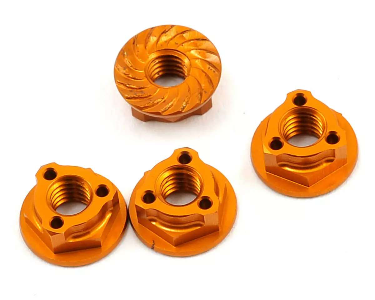 Avid RC Triad 4mm Light Weight Serrated Wheel Nut Set (4) (Orange) 1 Avid RC Triad 4mm Light Weight Serrated Wheel Nut Set (4) (Orange)