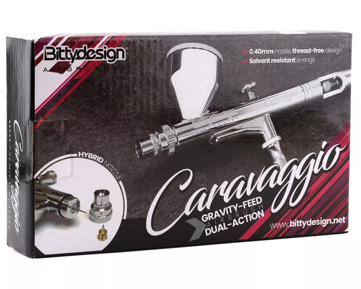 Bittydesign Caravaggio Dual Action Gravity Feed Airbrush 2 Bittydesign Caravaggio Dual Action Gravity Feed Airbrush - Image 2