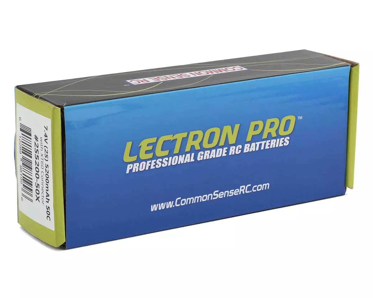 Common Sense RC Lectron Pro 2S 50C LiPo Battery w/XT60 (7.4V/5200mAh) 2 Common Sense RC Lectron Pro 2S 50C LiPo Battery w/XT60 (7.4V/5200mAh) - Image 2