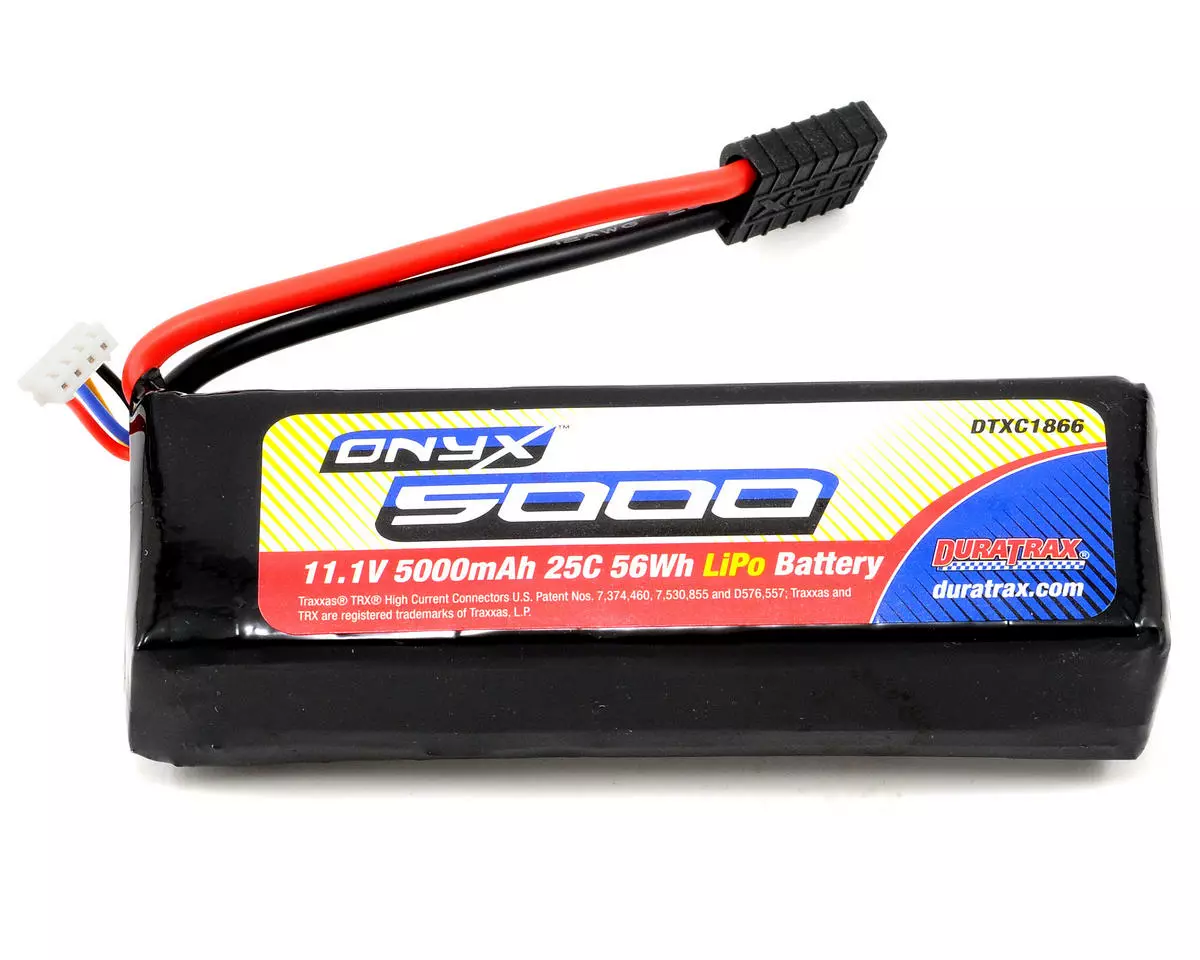 DuraTrax Onyx 3S Li-Poly 25C Battery Pack w/Traxxas Connector (11.1V/5000mAh) 1 DuraTrax Onyx 3S Li-Poly 25C Battery Pack w/Traxxas Connector (11.1V/5000mAh)