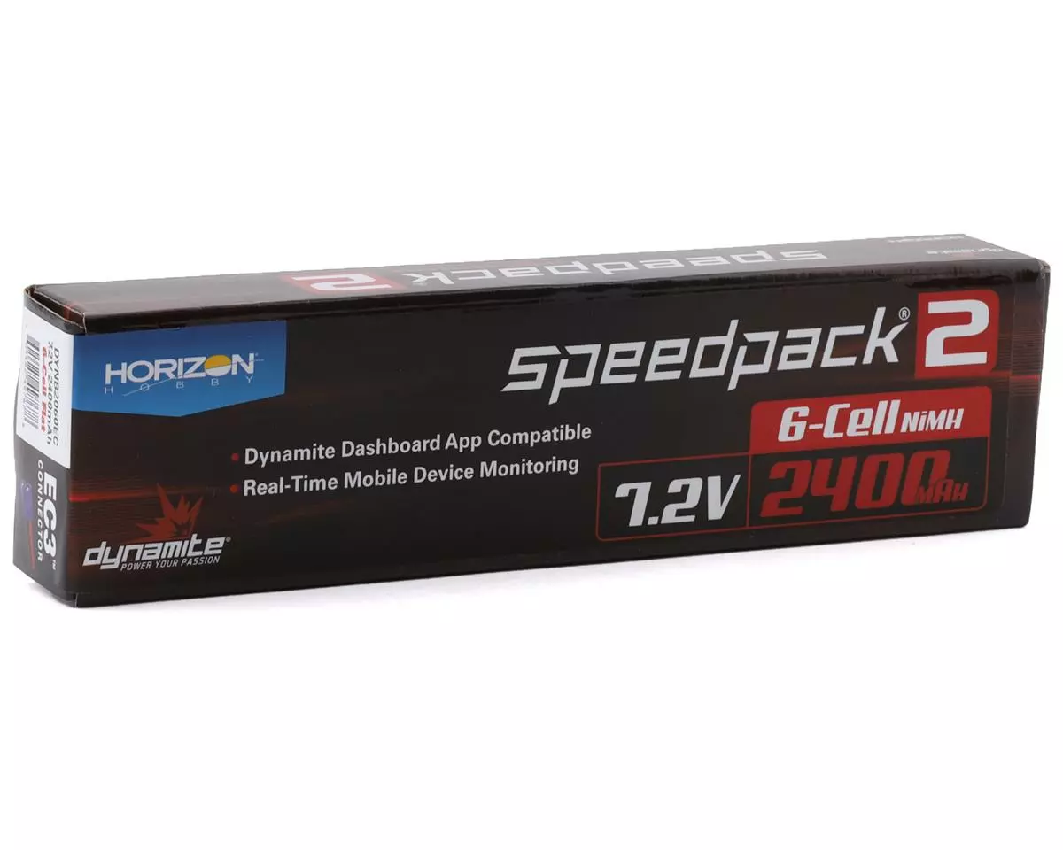 Dynamite SpeedPack2 6 Cell NiMH Flat Battery Pack (7.2V/2400mAh) w/EC3 Connector 2 Dynamite SpeedPack2 6 Cell NiMH Flat Battery Pack (7.2V/2400mAh) w/EC3 Connector - Image 2