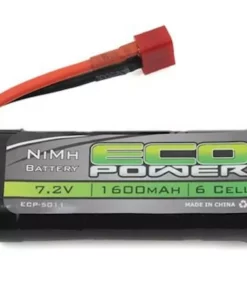 EcoPower 6-Cell NiMH 2/3A Stick Battery w/T-Style Connector (7.2V/1600mAh)