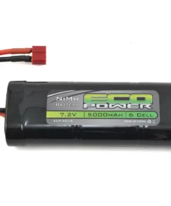 EcoPower 6-Cell NiMH Stick Pack Battery w/T-Style Connector (7.2V/5000mAh)