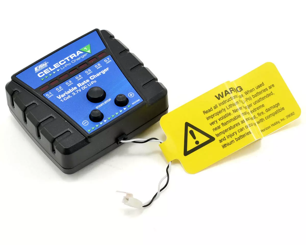 E-flite Celectra Variable Rate DC 1-Cell LiPo Charger 1 E-flite Celectra Variable Rate DC 1-Cell LiPo Charger