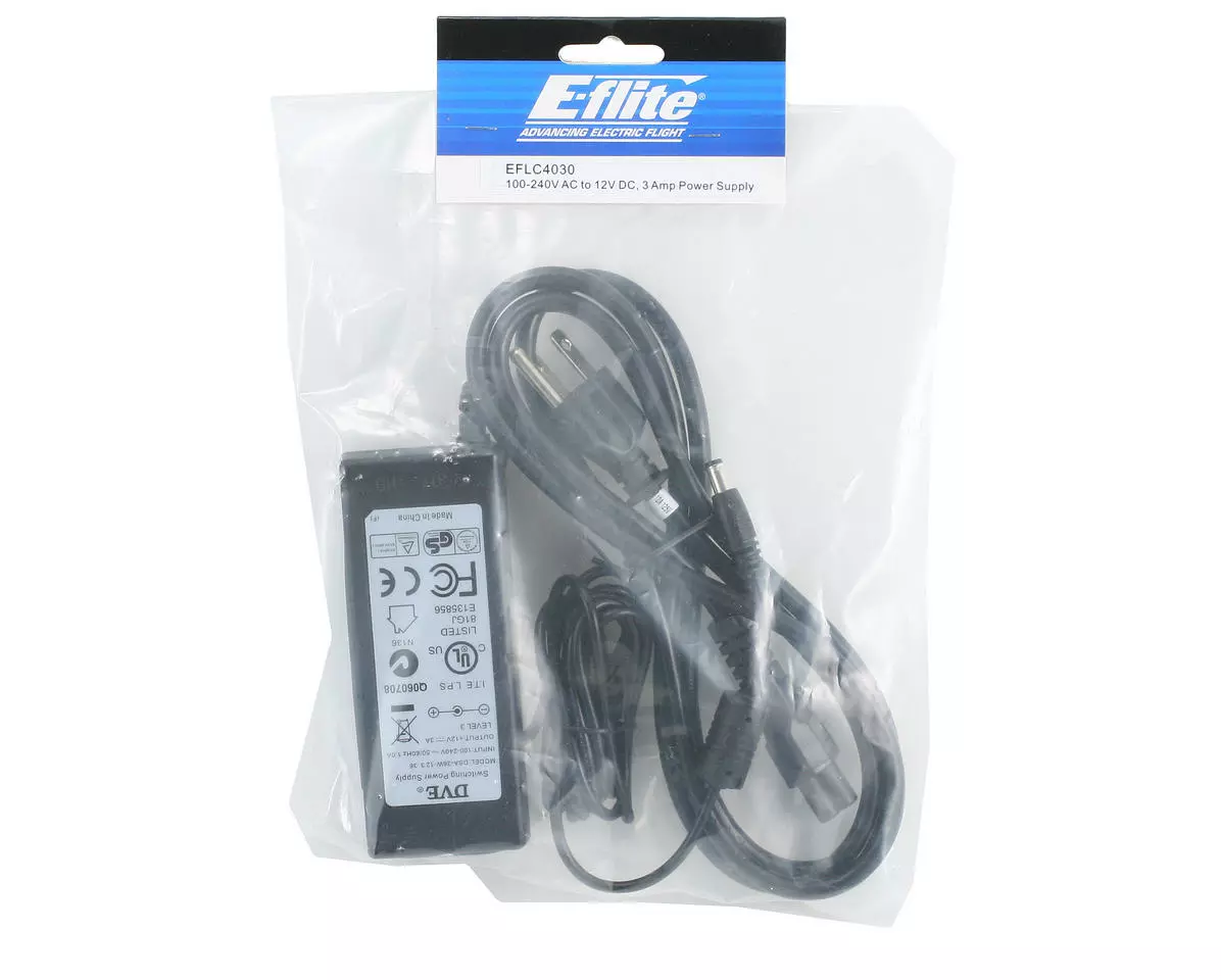 E-flite 3.0 Amp Power Supply 100-240V AC 12V DC 2 E-flite 3.0 Amp Power Supply 100-240V AC 12V DC - Image 2