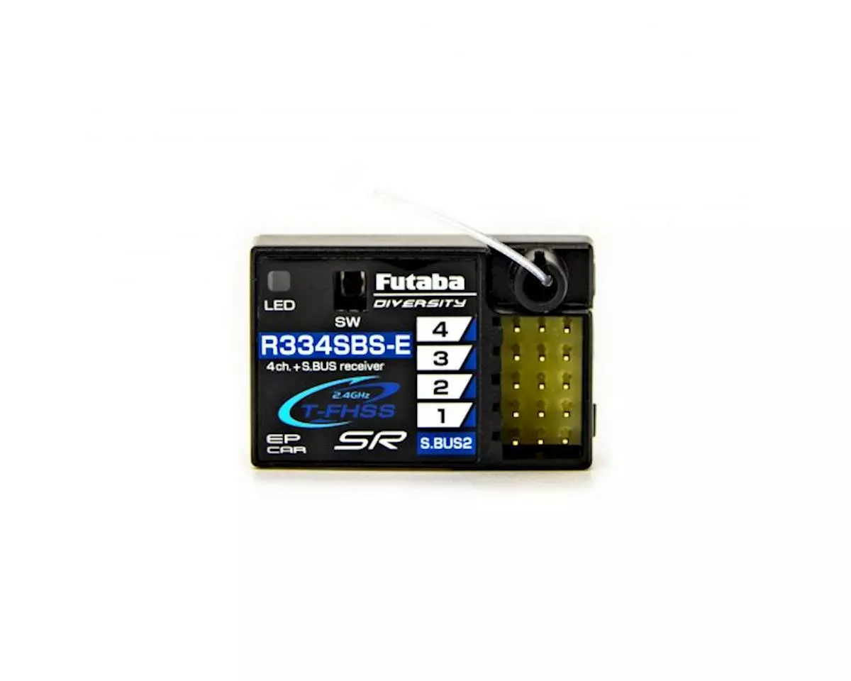 Futaba R334SBS-E T-FHSS SR S.Bus2 4-Channel 2.4GHz Receiver (Electric Models Only) 1 Futaba R334SBS-E T-FHSS SR S.Bus2 4-Channel 2.4GHz Receiver (Electric Models Only)