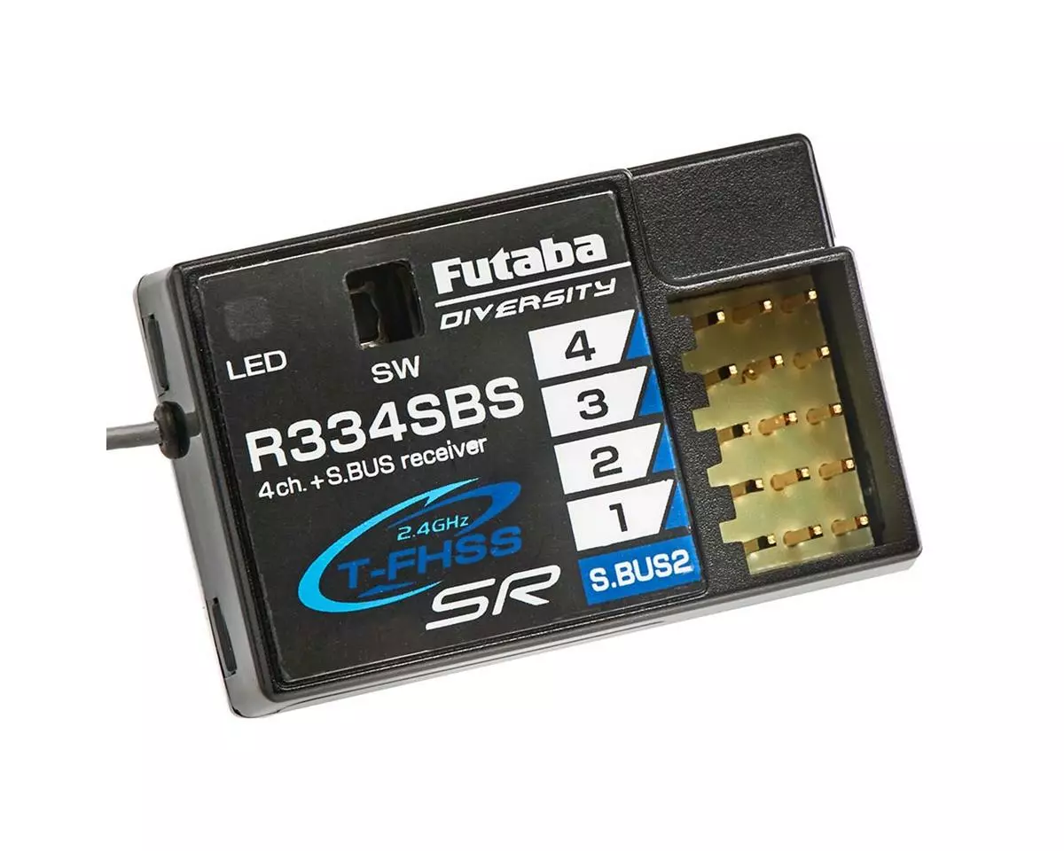 Futaba R334SBS TFHSS SR S.Bus2 HV 4-Channel 2.4GHz Receiver 1 Futaba R334SBS TFHSS SR S.Bus2 HV 4-Channel 2.4GHz Receiver