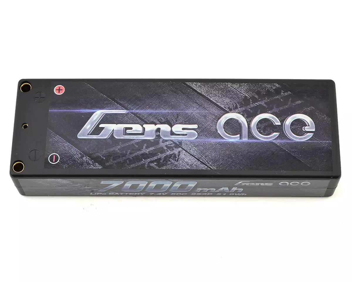 Gens Ace 2s LiPo Battery Pack 50C w/4mm Bullet (7.4V/7000mAh) 1 Gens Ace 2s LiPo Battery Pack 50C w/4mm Bullet (7.4V/7000mAh)
