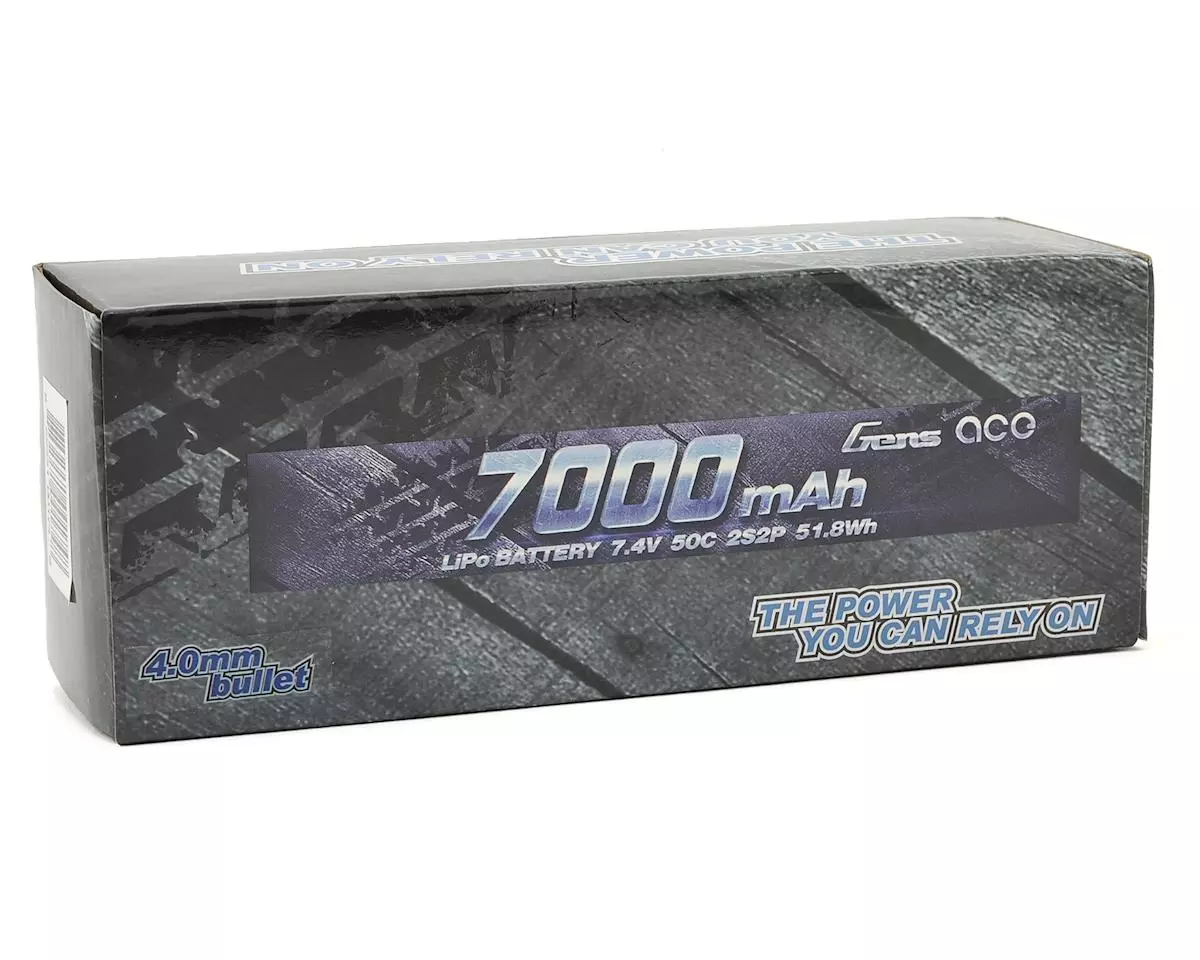 Gens Ace 2s LiPo Battery Pack 50C w/4mm Bullet (7.4V/7000mAh) 3 Gens Ace 2s LiPo Battery Pack 50C w/4mm Bullet (7.4V/7000mAh) - Image 3