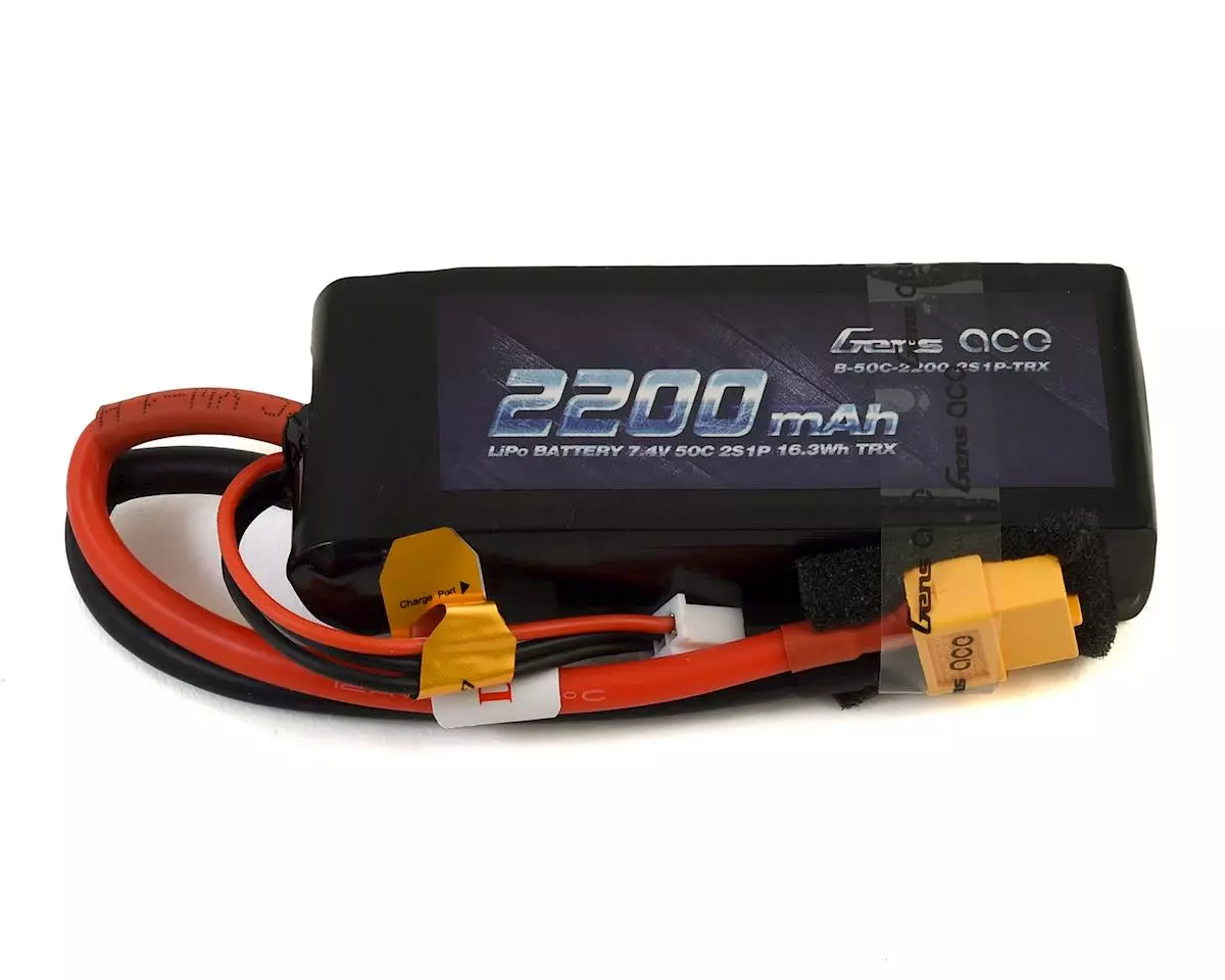 Gens Ace 2S Soft 50C LiPo Battery Pack w/XT60 Connector (7.4V/2200mAh) 1 Gens Ace 2S Soft 50C LiPo Battery Pack w/XT60 Connector (7.4V/2200mAh)