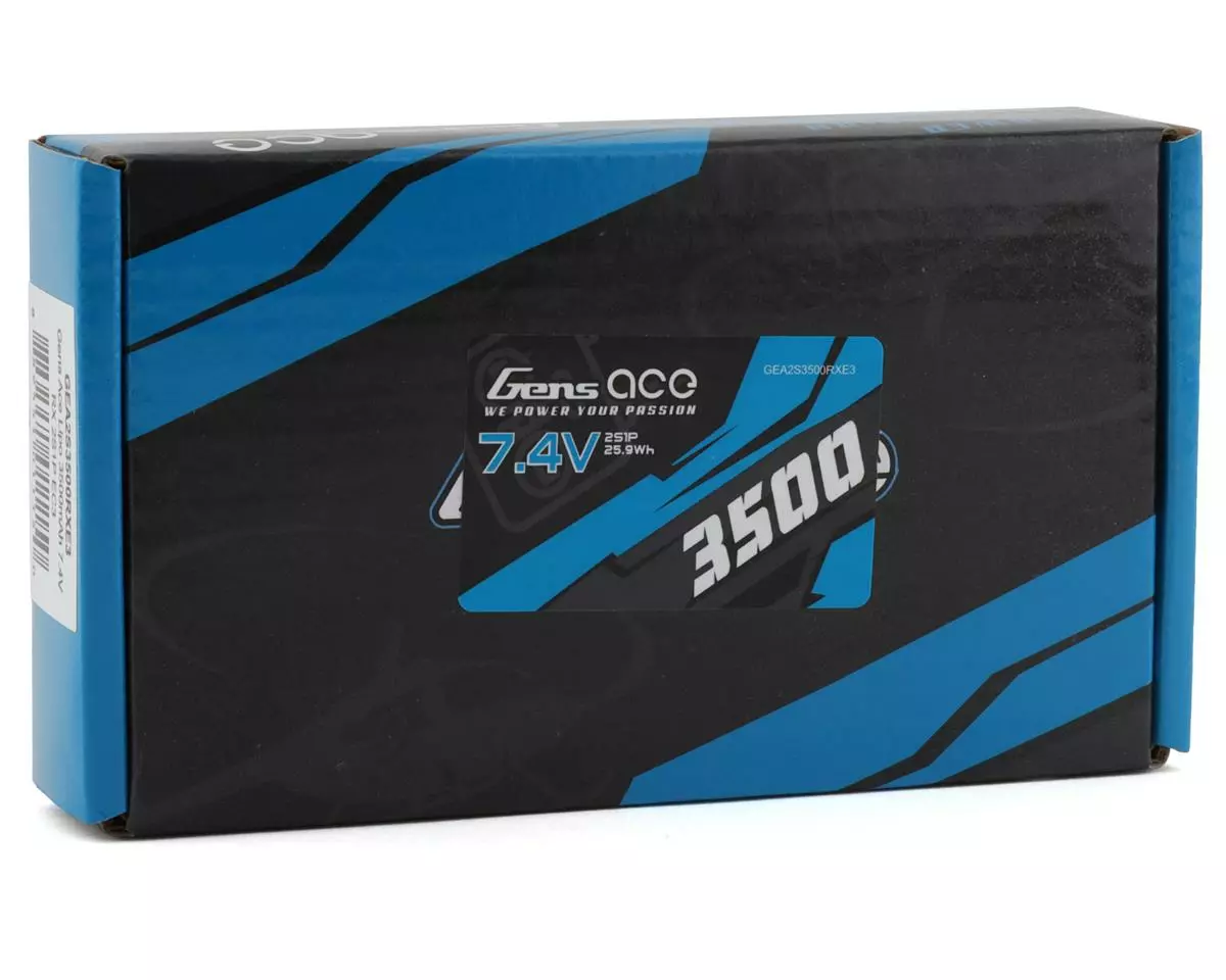 Gens Ace 2s LiPo Receiver Battery (7.4V/3500mAh) w/EC3 Connector 2 Gens Ace 2s LiPo Receiver Battery (7.4V/3500mAh) w/EC3 Connector - Image 2