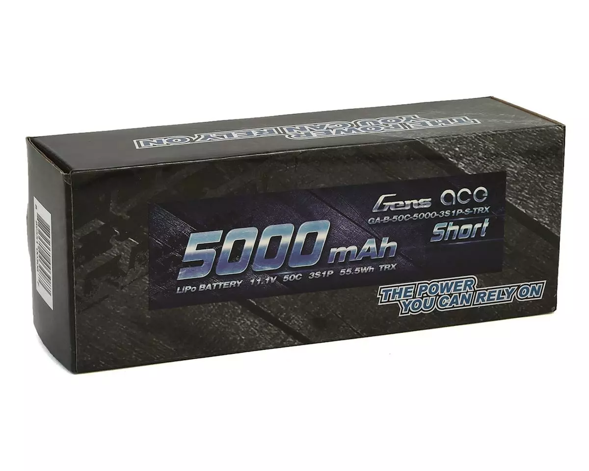 Gens Ace 3S "Short" Soft 50C LiPo Battery Pack w/XT60 Connector (11.1V/5000mAh) 3 Gens Ace 3S "Short" Soft 50C LiPo Battery Pack w/XT60 Connector (11.1V/5000mAh) - Image 3