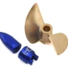 Hot Racing Traxxas Spartan/M41 Pro Brass Prop w/Nut & Drive Dog (Brass/Blue)