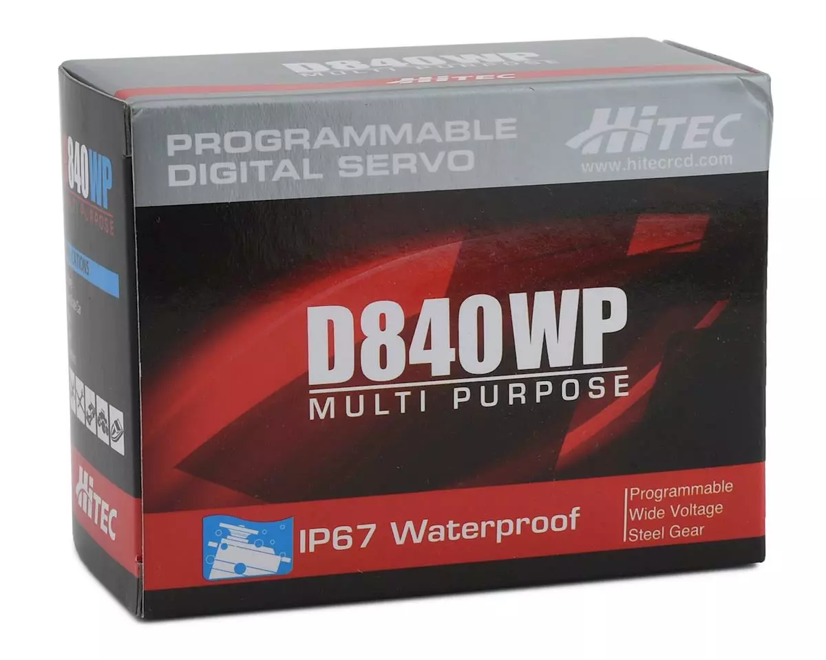 Hitec D840WP Waterproof High Speed Steel Gear Large Scale Servo (High Voltage) 3 Hitec D840WP Waterproof High Speed Steel Gear Large Scale Servo (High Voltage) - Image 3