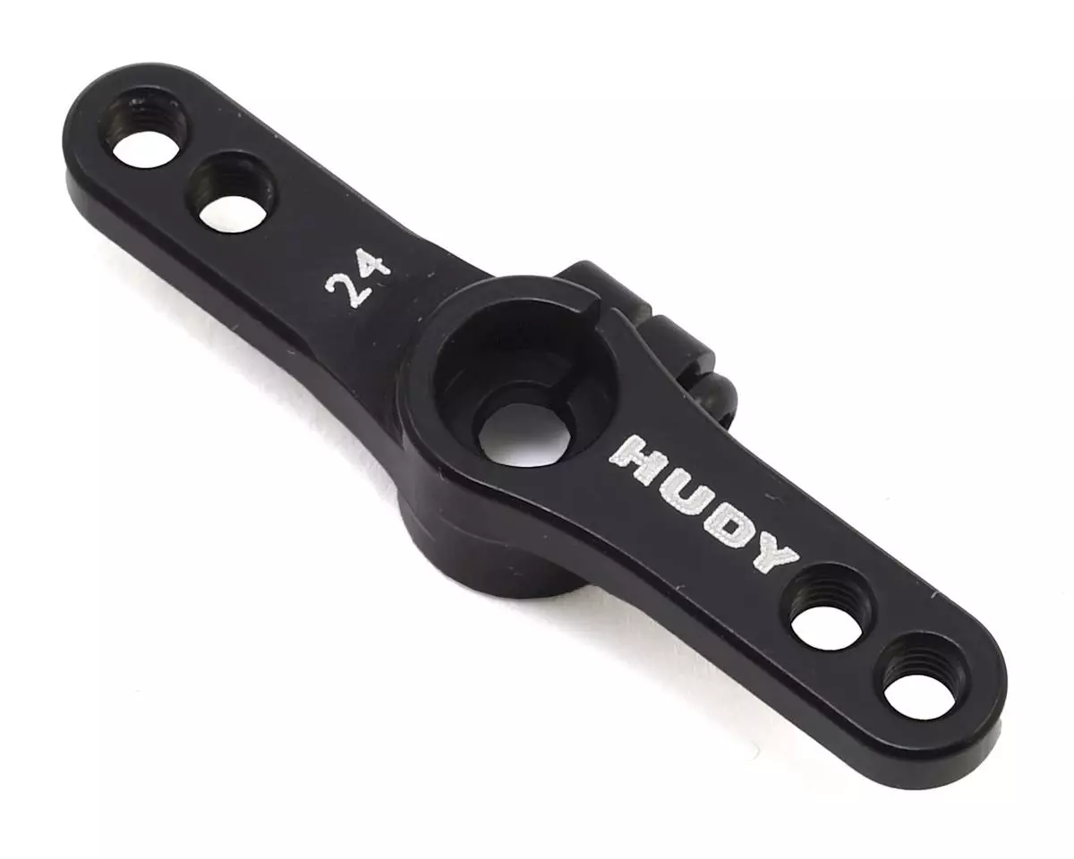 Hudy Aluminum Clamping "Offset" 2 Hole Servo Horn (24T-Hitec) 1 Hudy Aluminum Clamping "Offset" 2 Hole Servo Horn (24T-Hitec)