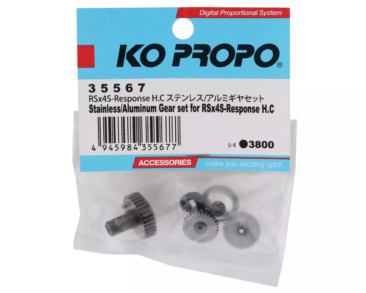 KO Propo RSx4S-Response H.C Stainless Steel & Aluminum Gear Set 2 KO Propo RSx4S-Response H.C Stainless Steel & Aluminum Gear Set - Image 2