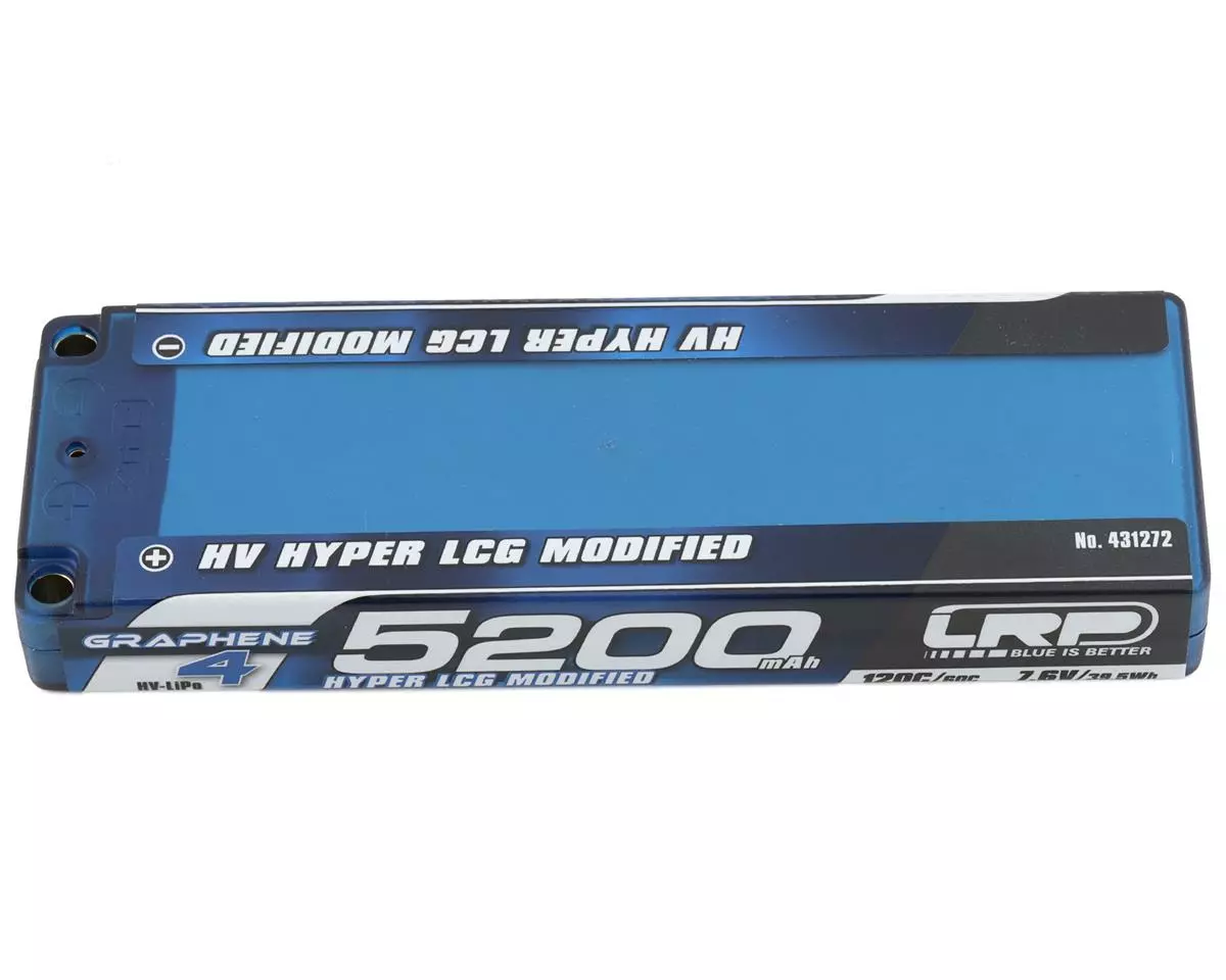 LRP 2S 120C Hyper-LCG Graphene-4 P5-HV LiPo Battery (7.6V/5200mAh) w/5mm Connectors 1 LRP 2S 120C Hyper-LCG Graphene-4 P5-HV LiPo Battery (7.6V/5200mAh) w/5mm Connectors