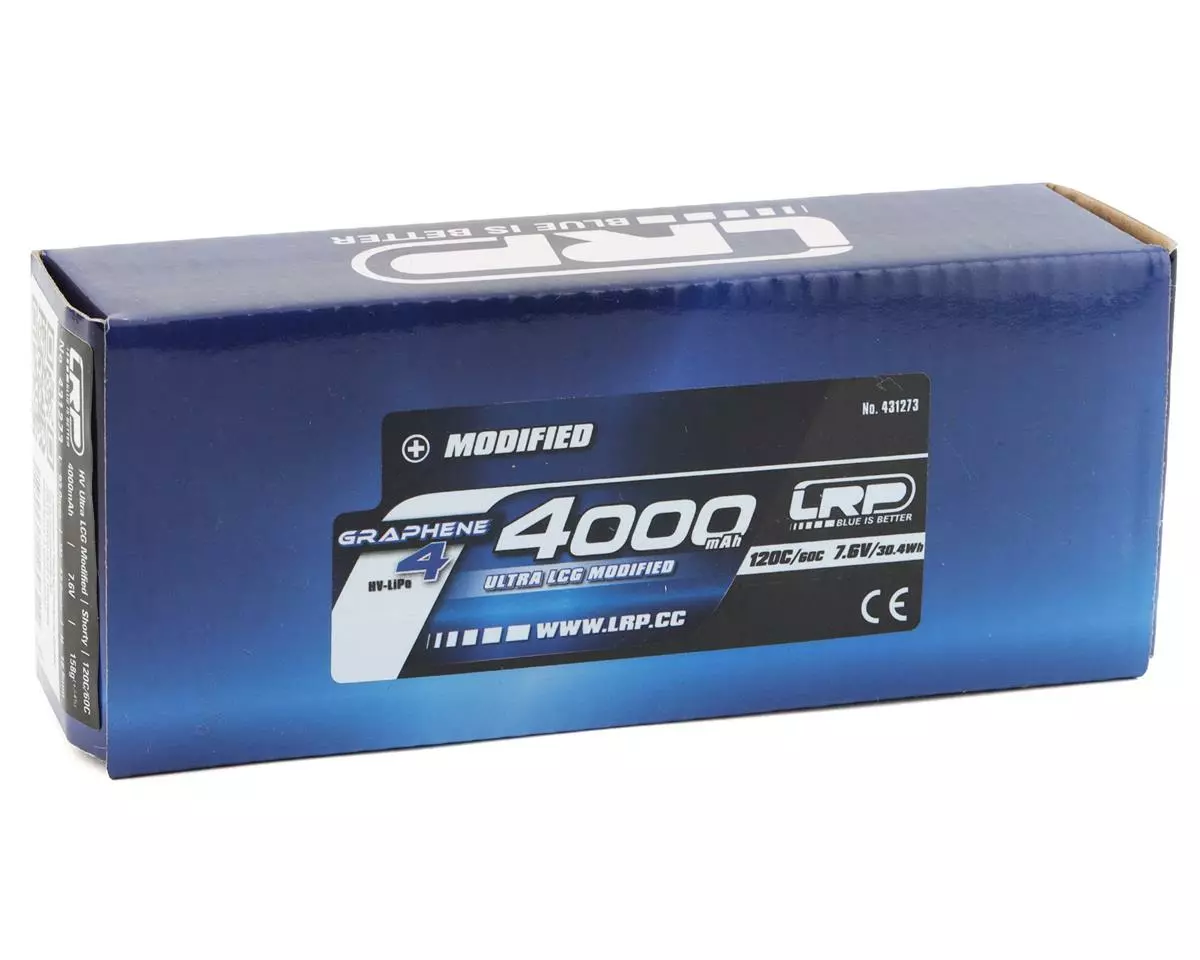 LRP 2S 120C Mod-LCG Graphene-4 P5-HV LiPo Battery (7.6v/4000mAh) w/5mm Connectors 2 LRP 2S 120C Mod-LCG Graphene-4 P5-HV LiPo Battery (7.6v/4000mAh) w/5mm Connectors - Image 2