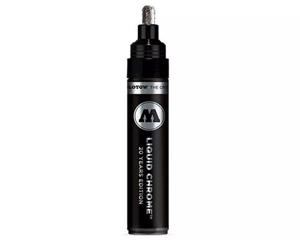Molotow Liquid Chrome Paint Pen Marker w/5mm Tip 2 Molotow Liquid Chrome Paint Pen Marker w/5mm Tip - Image 2