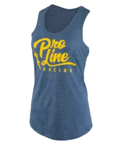 Pro-Line Retro Racerback Ladies Tank Top (Blue Heather) (M)