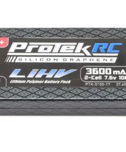 ProTek RC 2S 100C Silicon Graphene HV LCG Shorty LiPo Battery (7.6V/3600mAh) w/4mm Connectors (ROAR Approved)