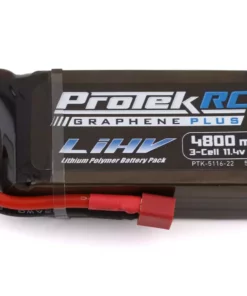 ProTek RC 3S 130C Low IR Si-Graphene + HV Shorty LiPo Battery (11.4V/4800mAh) Crawler Pack w/T-Style Plug