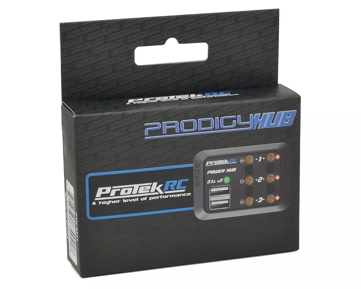 ProTek RC Prodigy DC Power Hub (4mm Outputs & 5V/2.1A USB Outputs) 2 ProTek RC Prodigy DC Power Hub (4mm Outputs & 5V/2.1A USB Outputs) - Image 2