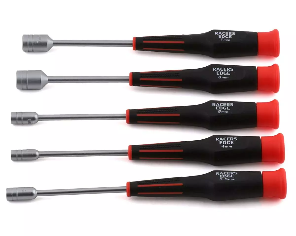 Racers Edge Metric Nut Driver Set w/Pouch (5) 1 Racers Edge Metric Nut Driver Set w/Pouch (5)