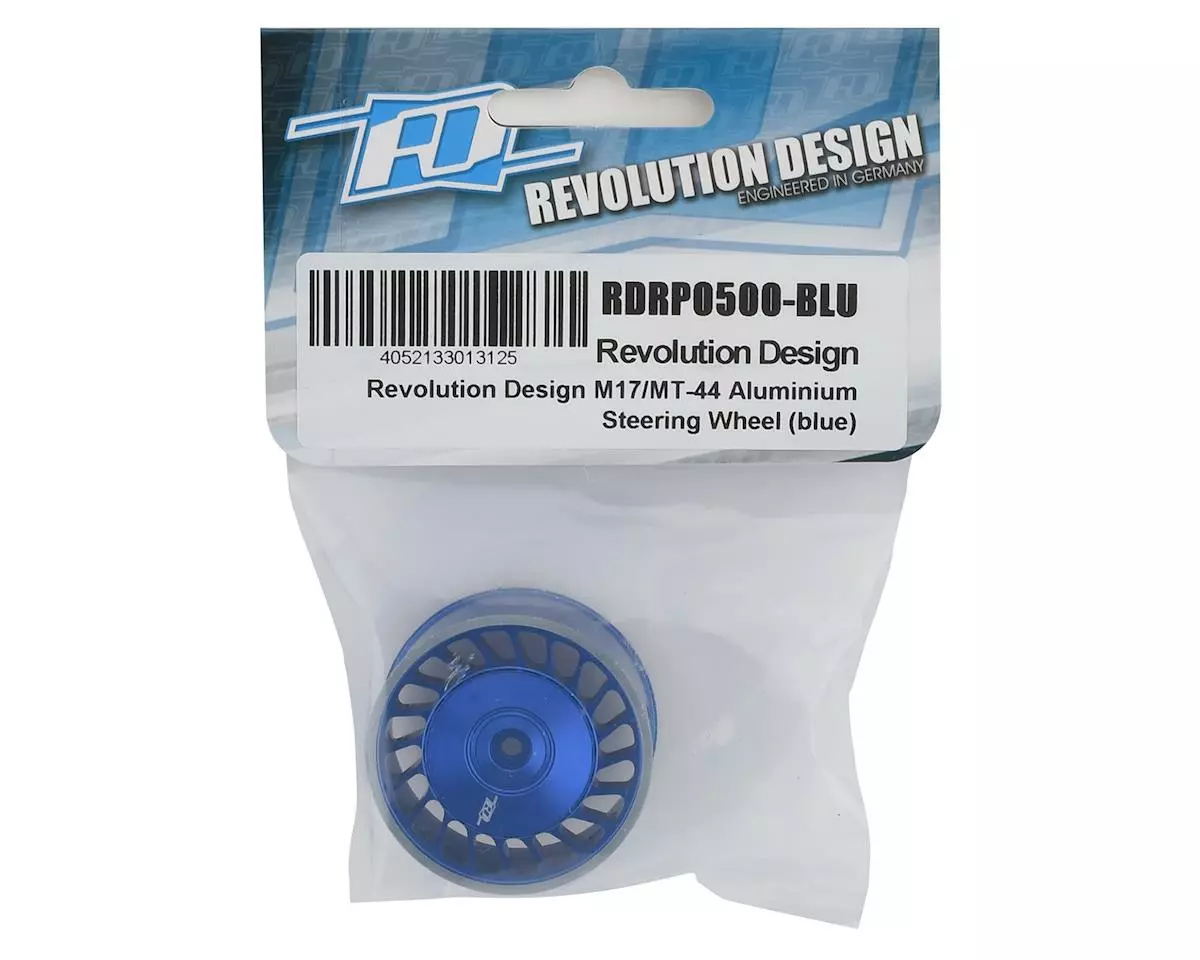 Revolution Design Sanwa M17/MT-44 Aluminum Steering Wheel (Blue) 2 Revolution Design Sanwa M17/MT-44 Aluminum Steering Wheel (Blue) - Image 2