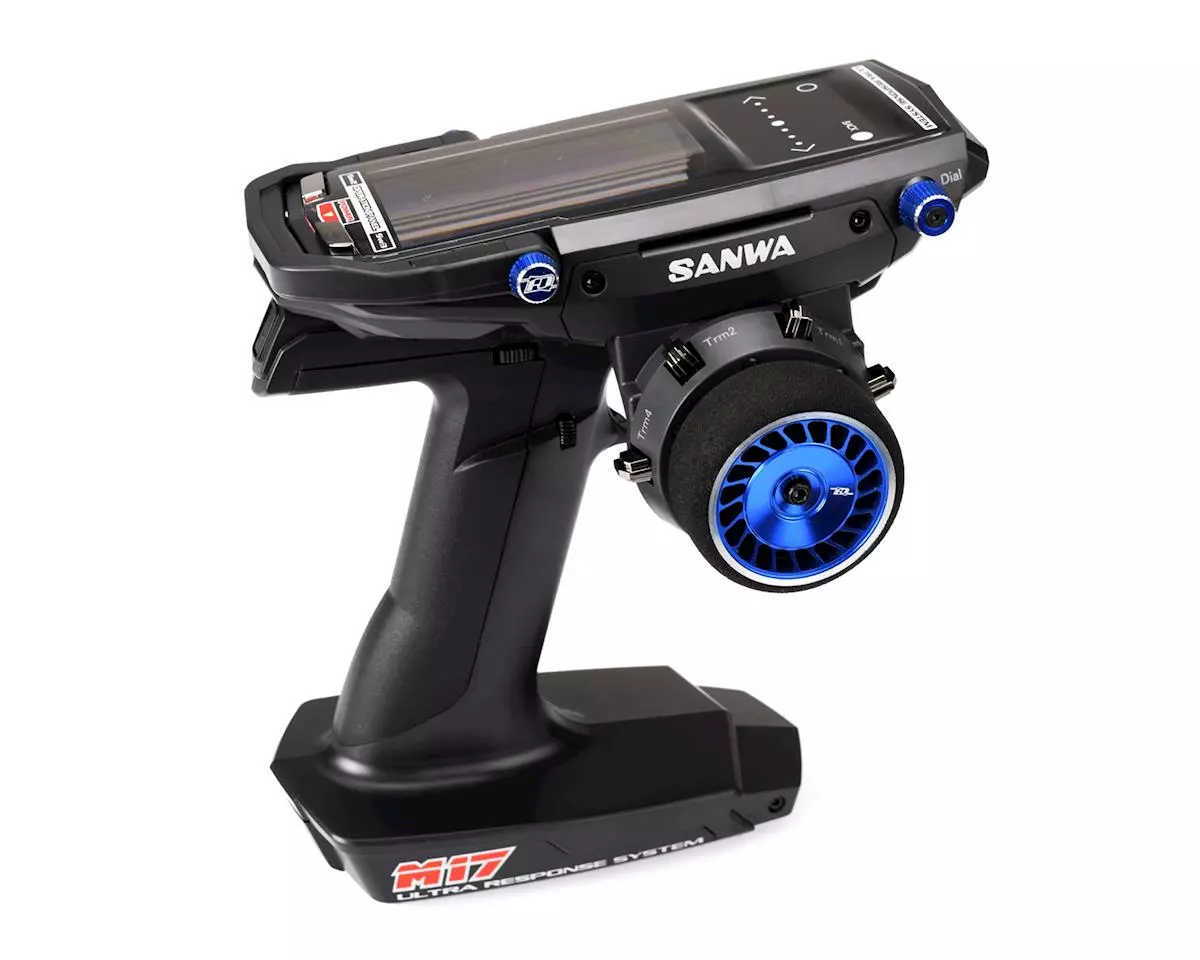 Revolution Design Sanwa M17/MT-44 Aluminum Steering Wheel (Blue) 3 Revolution Design Sanwa M17/MT-44 Aluminum Steering Wheel (Blue) - Image 3