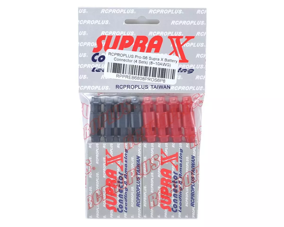 RCPROPLUS Pro-S6 Supra X Battery Connector (4 Sets) (8~10AWG) 2 RCPROPLUS Pro-S6 Supra X Battery Connector (4 Sets) (8~10AWG) - Image 2