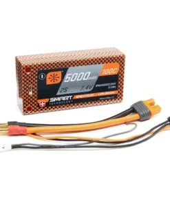 Spektrum RC 2S 100C Smart LiPo Shorty Pack Battery w/5mm Tubes (7.4V/5000mAh)