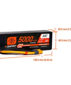 Spektrum RC 3S Smart G2 LiPo 50C Battery Pack w/IC3 Connector (11.1V/5000mAh) 5 Spektrum RC 3S Smart G2 LiPo 50C Battery Pack w/IC3 Connector (11.1V/5000mAh) -Cheap Boat Model Store spmx53s50h3 2