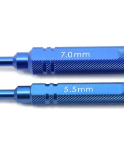 ST Racing Concepts Aluminum 1-Piece Metric Nut Driver Set (5.5mm/7.0mm) (Blue)