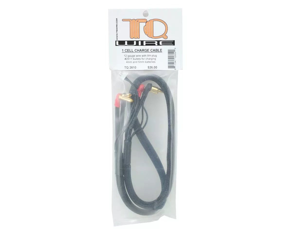 TQ Wire 1S Charge Cable w/4mm & 5mm Bullet Connector (2') 2 TQ Wire 1S Charge Cable w/4mm & 5mm Bullet Connector (2') - Image 2