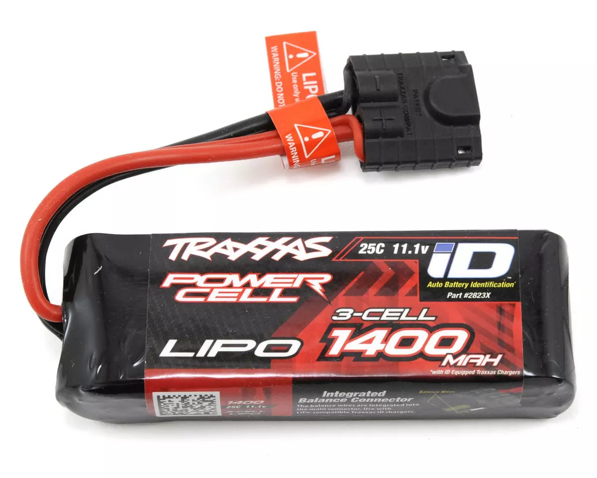 Traxxas 3S "Power Cell" 25C LiPo Battery w/iD Traxxas Connector (11.1V/1400mAh) 1 Traxxas 3S "Power Cell" 25C LiPo Battery w/iD Traxxas Connector (11.1V/1400mAh)