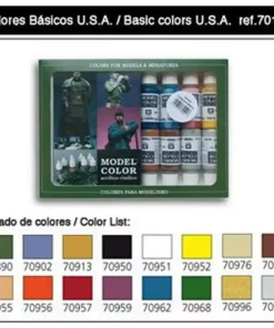 Vallejo Paints Basic Usa Colors Paint Set 17Ml