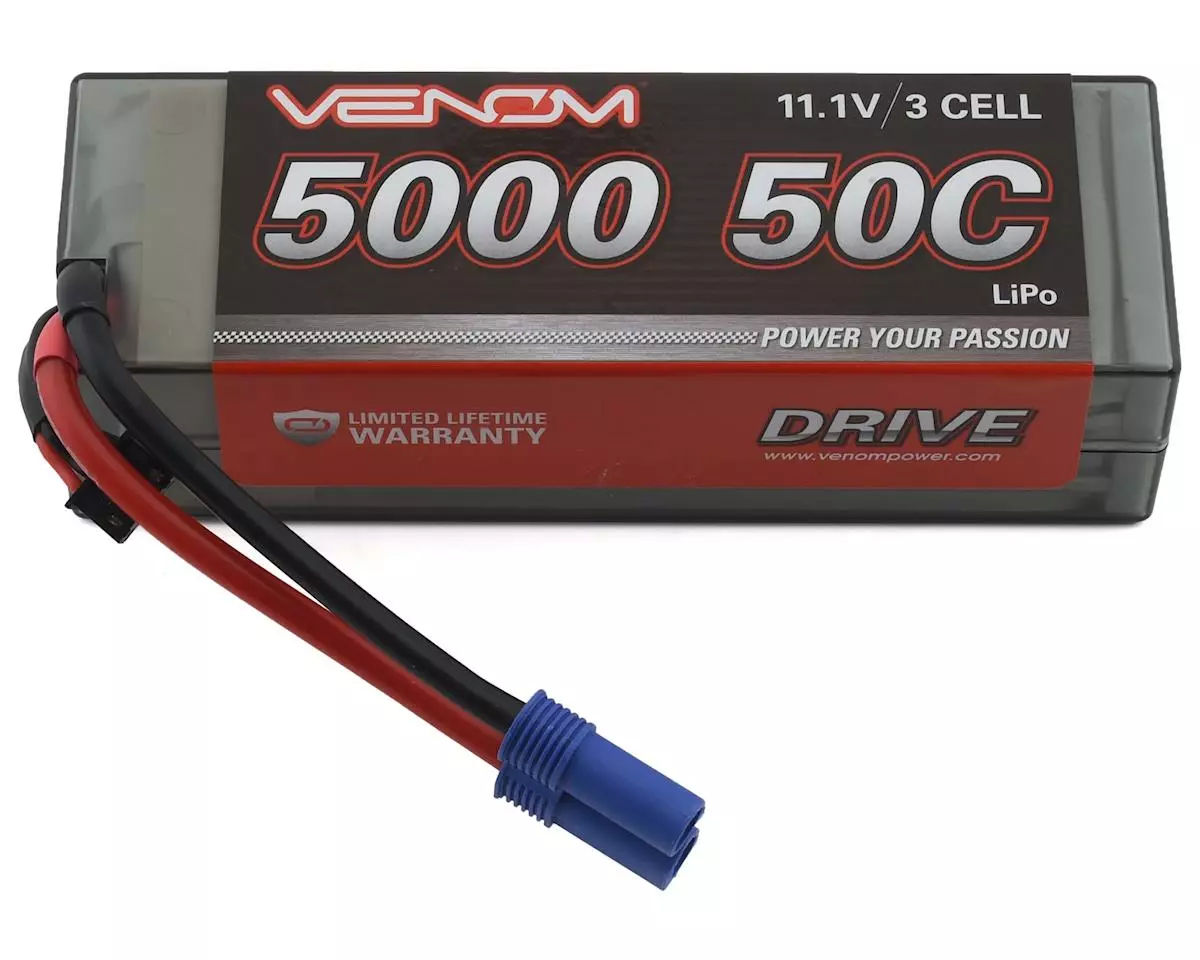 Venom Power Drive 3S 50C LiPo Hard Case Battery w/EC5 Connector (11.1V/5000mAh) 1 Venom Power Drive 3S 50C LiPo Hard Case Battery w/EC5 Connector (11.1V/5000mAh)