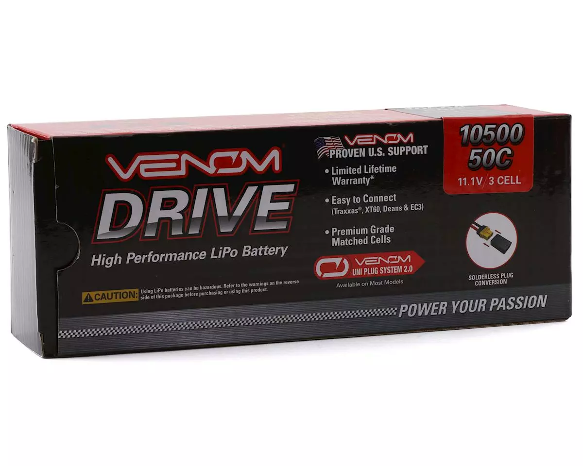 Venom Power Drive 3S 50C LiPo Battery w/EC5 (11.1V/10500mAh) 2 Venom Power Drive 3S 50C LiPo Battery w/EC5 (11.1V/10500mAh) - Image 2
