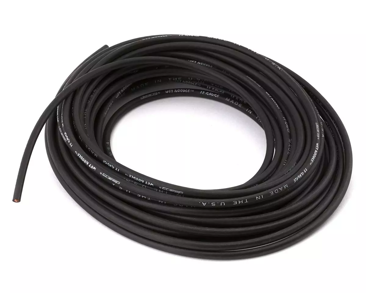 Deans 12AWG Wet Noodle Wire (Black) (30') 1 Deans 12AWG Wet Noodle Wire (Black) (30')